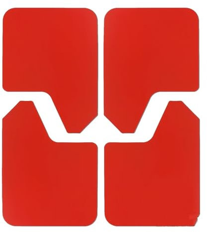 Auto Paraspruzzi 4 Pezzi Paraspruzzi Parafanghi Auto Parafanghi Per Parafanghi Copriparafanghi Con Hardware Universale Anteriore Posteriore ROSSO Accessori paraspruzzi Flap