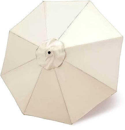 Toit de parasol d'extérieur de rechange pour parasol de terrasse, tissu en polyester, 2,7/3 m, 6/8 baleines, housse de parasol pour cour, jardin, plage, pelouse