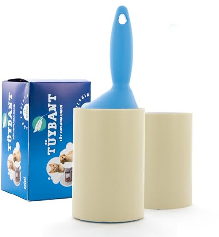 Xclusive Line by Tuybant 1x Fusselrolle klein, inkl. 1x Ersatzrolle, Fusselentferner Kleberolle extra stark, Fusselroller zum Entfernen von Tierhaar von Kleidung