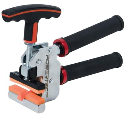 POWERTEC Pro 71987 Fliesenbrecher in Großformat, 3,8 cm Hals, bricht Fliesen bis zu 12 mm Dicke, staubfreie Anwendung zum Brechen von Fliesen