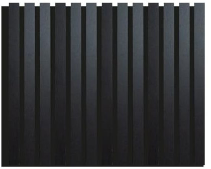 Panneaux acoustiques décoratifs pour murs, panneaux muraux design aspect bois, panneaux d'insonorisation pour plafond, 60 x 275 cm (1,65 m²) (noir)