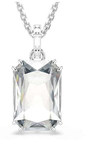 Swarovski Millenia Pendant Necklace, Clear Octagon-Cut Crystal in a Rhodium-Finished Setting, Part of the Millenia Collection
