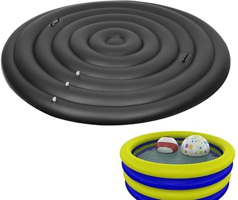 Termiskt skydd pool uppblåsbart skydd pool – fyrkantigt poolskydd med handtag, vikbart bubbelpoollock