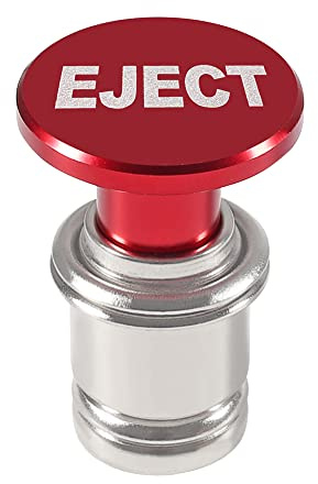Eject Button and Fire Missiles Button Car Cigarette Lighter Plug Cover, Replacement Car Lighter Heater 12V Push Button Fits Most Automotive Vehicles 1pcs (Red Eject)