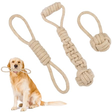 Unzerstörbar Hundespielzeug, Zerrspielzeug Hund, Kauspielzeug Hund, 3er Set Mit Verschiedenen Designs, Ideal Für Große Hunde, Langlebig Und Sicher