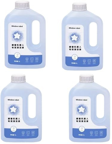 SAEYTA Glass Cleaning Agent, Compatible with Ecovacs W1Pro W1S Pro W2, 4L Window Cleaning Liquid Wiping Robot