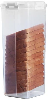 Cushangty Boite A Pain De Mie Hermétique Avec Tiroir & Couvercle,Rangement Pa-in Boite Stockage De Pain Plastique Verticale Pour Le Garder Frais