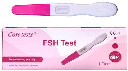 Coretests FSH Menopause Test Kit (1 Count) – Over 99% Accurate At-Home Perimenopause Screening – High Sensitivity (25 MIU/mL) Midstream Urine Test – Fast & Easy Results in 5 Minutes