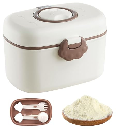 Qiwieod Dispenser Latte in Polvere,Porta Latte per | Contenitore Ermetico per Uso Quotidiano a Casa Asilo Cucina Attività All Aperto Frutta Caramelle