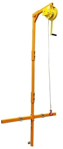 Heavy-Duty Air Conditioner Outdoor Unit Hoist Bracket with Self-Locking Winch for Secure Lifting and Installation