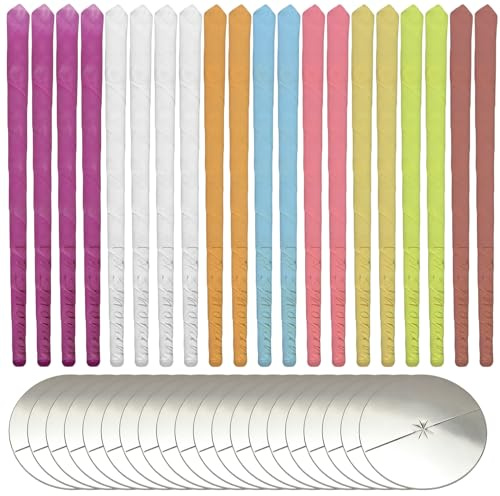 20Pcs Bougie Oreille Nettoyante et 20 Coussinets de Protection, 8 Couleurs Disponibles, Oreilles Nettoyantes Détente Corporelle et Mentale Sommeil Apaisé