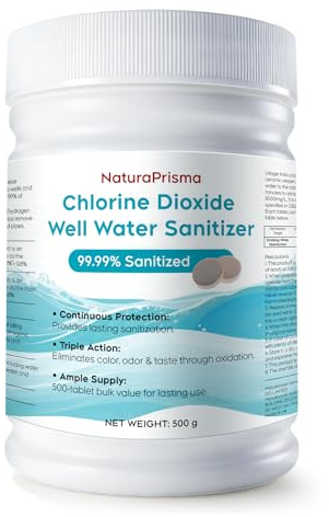 Powerful Well Water Purifier: 99.99% Effective at Eliminating Iron Deposits & Sulfur Odors - Simple DIY Kit for Fresh-Tasting Water - Food-Grade Formula