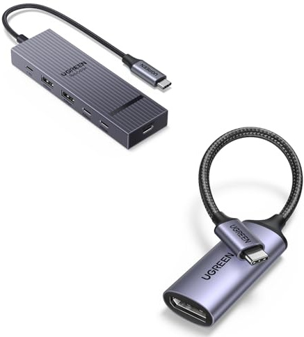 UGREEN Adaptador USB-C a DP1.4 8K 60Hz Revodok Pro Hub Salida USB-C 4K