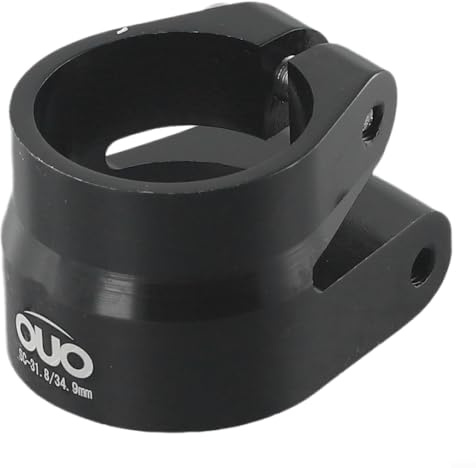 Gdfnmogo Collier de serrage en alliage d'aluminium pour tige de selle de 31,6 mm et 34,9 mm - Design double boulon double couche pour cadres et tiges de selle en fibre de carbone, noir (A)