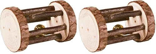 TRIXIE 61654 Natural Living Spielrolle mit Schelle, ø 5 × 7 cm (Packung mit 2)
