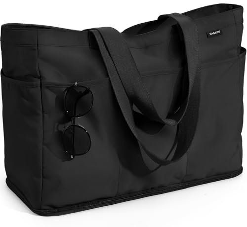 GAGAKU Strandtasche XXL/XL mit Kühlfach, Wasserfest Beach Bag mit Reißverschluss – Faltbar Groß Badetasche für Familie, Damen, Schwimmbad, Reisen