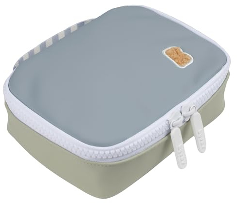 Béaba, Borsa Termica Porta Pranzo, Lunch Box, Porta Merenda, Termica, Waterproof, Etichetta Nome, Capacità 2,7L, Zip Grande, Effetto Gomma, Faro, Pebble
