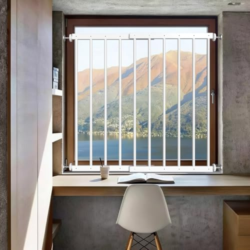 WAOWAO Window Safety Guards for Children Kids Child Toddler Pets Extra Wide White Tension Security Window Guard Gate for Home Fit 19.49-33.60 Sliding Windows (2Piece