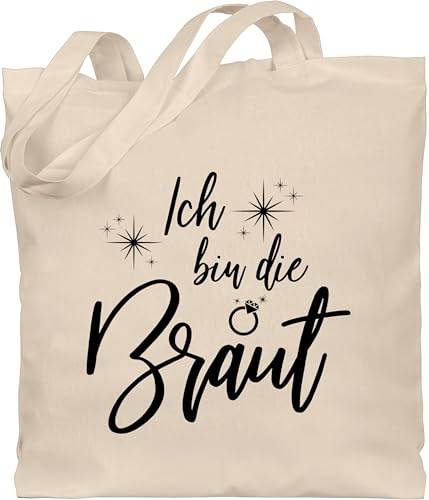 Shirtracer - Baumwolltasche - JGA Junggesellenabschied Frauen - Ich bin die Braut Sparkles Schwarz