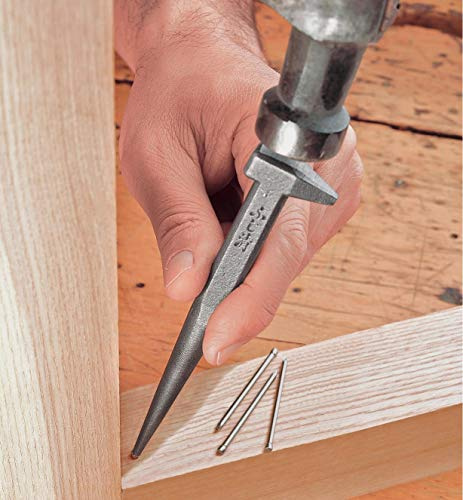 Tyzack 2Toku Kugishime Japanese Double-Ended Nail Set Hammer Mallet, Black, 160mm
