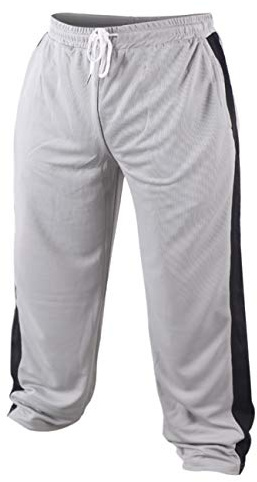 Herr Baggy bodybuilding byxor Mesh Quick Dry Byxor Polyester lätt grå Medium