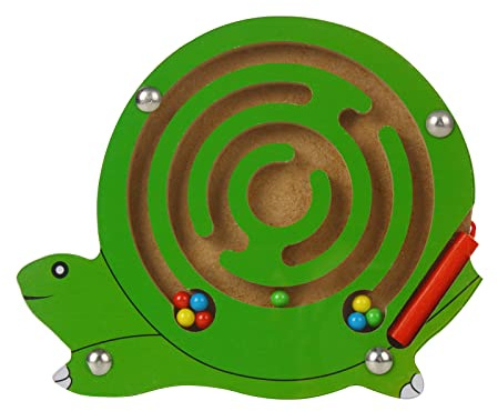 Andux Mini Wooden Magnetisches Labyrinth an Bord Spiel für Kinder MGYX-01(Schildkröte)