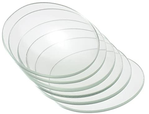 PATIKIL 50 mm Diameter Watch Glass, 12 Packs Beaker Cover Smooth Edges Chamfered Arc for Laboratory, Transparent