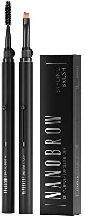 Borste och spiral för ögonbryn Nanobrow Styling Brush - snedställd ögonbrynspensel, ögonbrynspensel