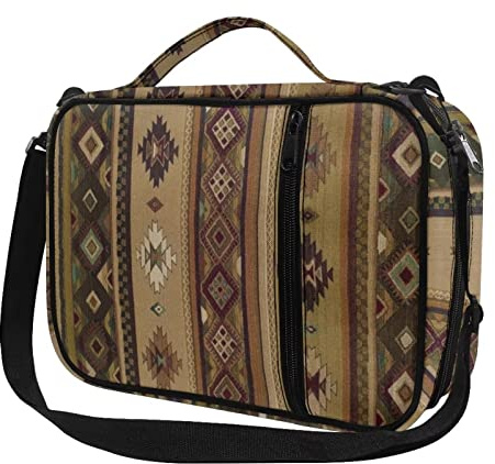 DISNIMO Aztec Western Bible Covers for Women Girls Bible Case Large Bible Bag with Handle Bible Tote Bag Zipper Pocket Bible Cover for Bible Study Supplies
