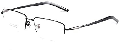 RICCIE Men's pure titanium progressive multifocal anti-blue light reader, HD aspheric resin lenses magnifying eyeglasses diopter +1.0 to +3.0,04,+2.0
