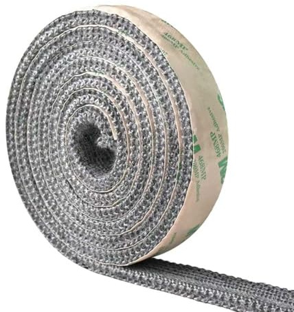 Junta para estufa de leña, junta plana autoadhesiva para estufas y chimeneas, 25 mm de ancho y 6 mm de grosor, cinta de fibra de vidrio resistente a altas temperaturas, longitud 1,8 m
