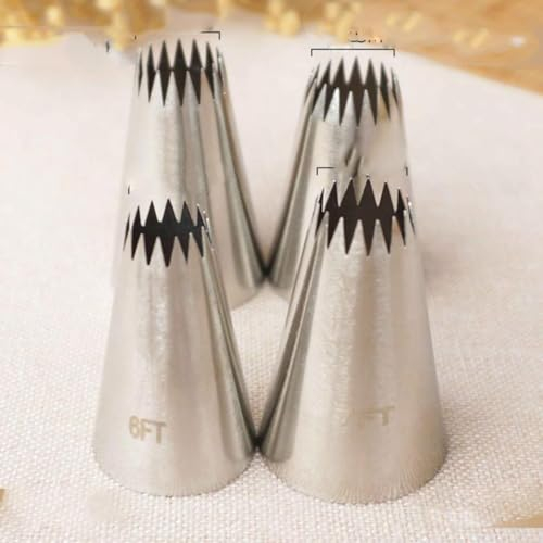 #8FT Große Größe Offener Stern Kuchen Dekorieren Gebäck Spritztülle Vereisungsspitzen Backgeschirr Küche Kekse Werkzeuge Edelstahl-6FT 7FT 8FT 9FT