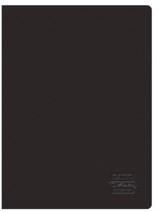 Herlitz® Schulheft B5 | 60 Karten kariert | Themennotizen für Studium | Notizbuch zum Schreiben für Schüler | zum Erlernen der Kalligraphie | Rainbow Classic schwarz