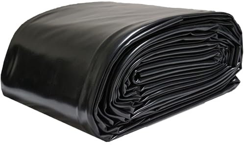 Fischteichfolie Teichfolie 1x2m 2x4m 5x6m 6x9m 7x12m, HDPE Teichfolien Teichplane, für Fischteiche, Bachläufe, Springbrunnen und Wassergarten, Flexibel Wasserdicht Teichmembran(Size:2mx2.5m(6.5ftx8.2f