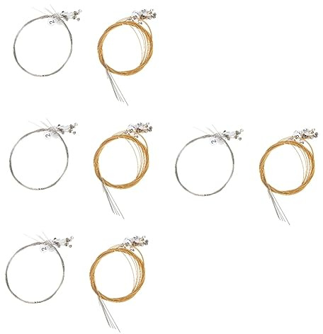 BESTonZON 4 Sätze Lyra-Teile langlebige Leierteile Pflanzenständer Rattan Metall Saiten für Lyren Satz Leiersaiten Meereslautsprecher Instrumententeile Zubehör für Musikinstrumente Meter