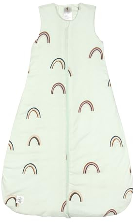 LÄSSIG Baby sovsäck ärmlös ekologisk bomull 2,5 ToG/Sleeping Bag Rainbow mint, storlek 74/80