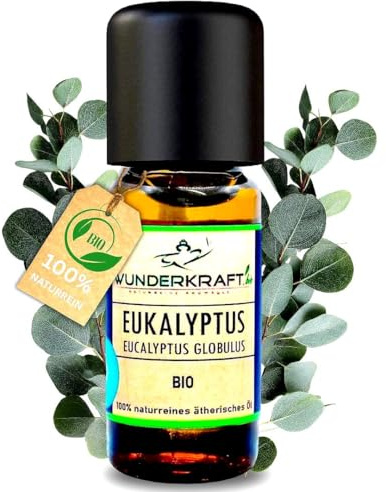 Eukalyptusöl Bio / 10ml / 100% naturreines ätherisches Öl/Bio Qualität ohne Zusatzstoffe/Sauna, Diffuser & Inhalation geeignet/natürlicher Saunaaufguss