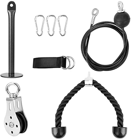 Seilzug-Befestigungssystem, Fitness-LAT- und Lift-Seilzugsystem für Trizeps- und Bizeps-Curl-Rücken-Unterarm-Schulter-Heim-Fitnessgeräte,A