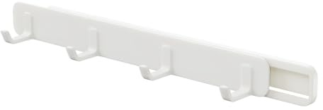 Arrovarp Ganchos deslizantes para rieles – Estante de cinturón extraíble montado en la pared para armario – Organizador de almacenamiento de utensilios de cocina no perforados para toallas, cucharas,