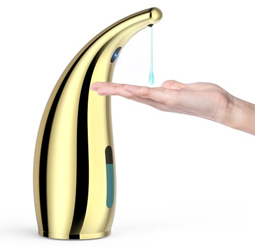 XZUO Einstellbarer automatischer Seifenspender 4-stufiger berührungsloser Sensor-Flüssigseifenpumpenspender, berührungsloser elektrischer batteriebetriebener Handseifenspender Battery