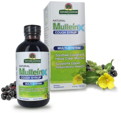 NaturaAnswer's Natural Mullein X Sciroppo per la Tosse 120 ml