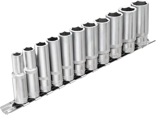 DAKCOS 11-delade långa 3/8 insex hylsor, hex socket set 8–19 mm
