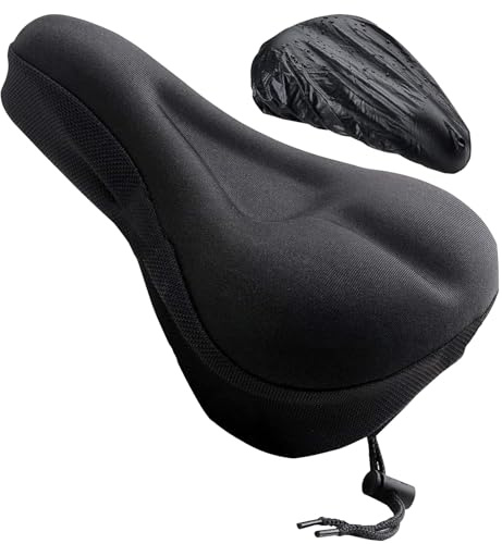 FUG Bike Seat Cushion, Bicycle Saddle Rain Cover, Fits Road/Mountain/Exercise Bikes Indoor & Outdoor Use
