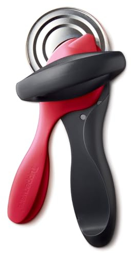 Tupperware Ergonomic Smooth Edge Can Opener Red and Black