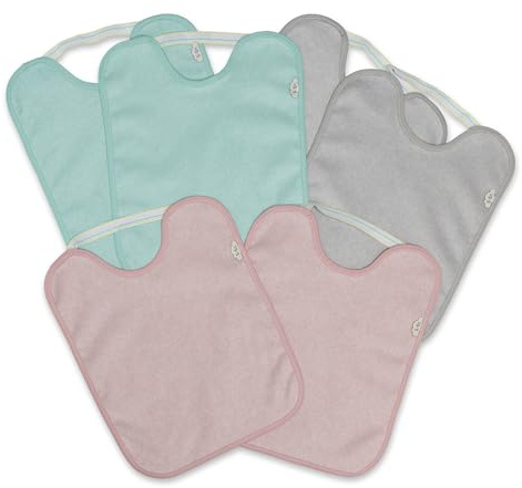 Ti TIN Pack 6 Baberos Bebé Absorbentes y Transpirables 33x27 cm, +12 Meses