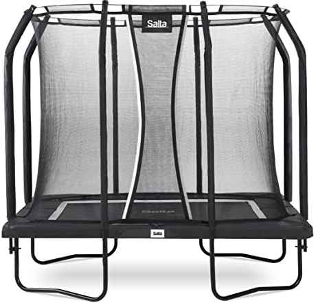 Salta Premium Black Edition - rechteckig - 214 x 305cm - 7 x 10ft - Schutzrand Schwarz - Trampoline mit hochwertigen Sicherheitsnetz