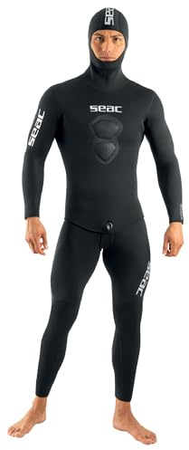 Seac Royal, muta in neoprene da 7 mm per apnea e pesca subacquea, salopette e giacca con cappuccio