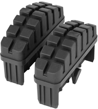 Hailo Leiter-Fuß-Set - Ersatzfüße für Hailo Sprossenleitern wie S100 ProfiLOT, S98 ProfiLOT, S80 ProfiStep duo, S110 Pro und S120 Pro - 85 x 25 mm Holme - 2 x Leiterfüße - Schwarz