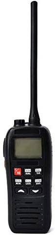 HYS IPX7 Wasserdichtes UKW-Handheld-Mobilfunkgerät Langstrecken-Marineradio LCD-Auto-Hintergrundbeleuchtung für Boote