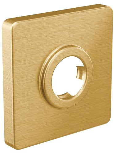 Moen 147572BG Modern Square Shower Arm Flange, Brushed Gold